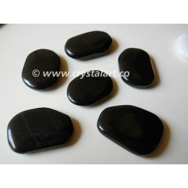 Black Obsidian Gemstone Uneven Shape Palm Stones