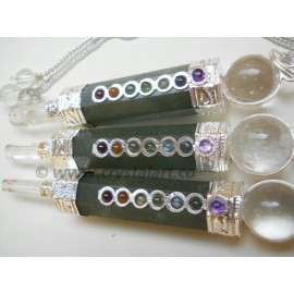 Green Aventurine Chakra Healing Stick Pendulum