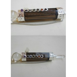 Smoky Quartz Chakra Healing Stick Pendulum