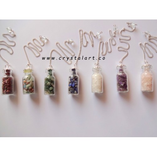 Seven Chakra Stone Chakra Chain Bottle Pendulum for Wholesale