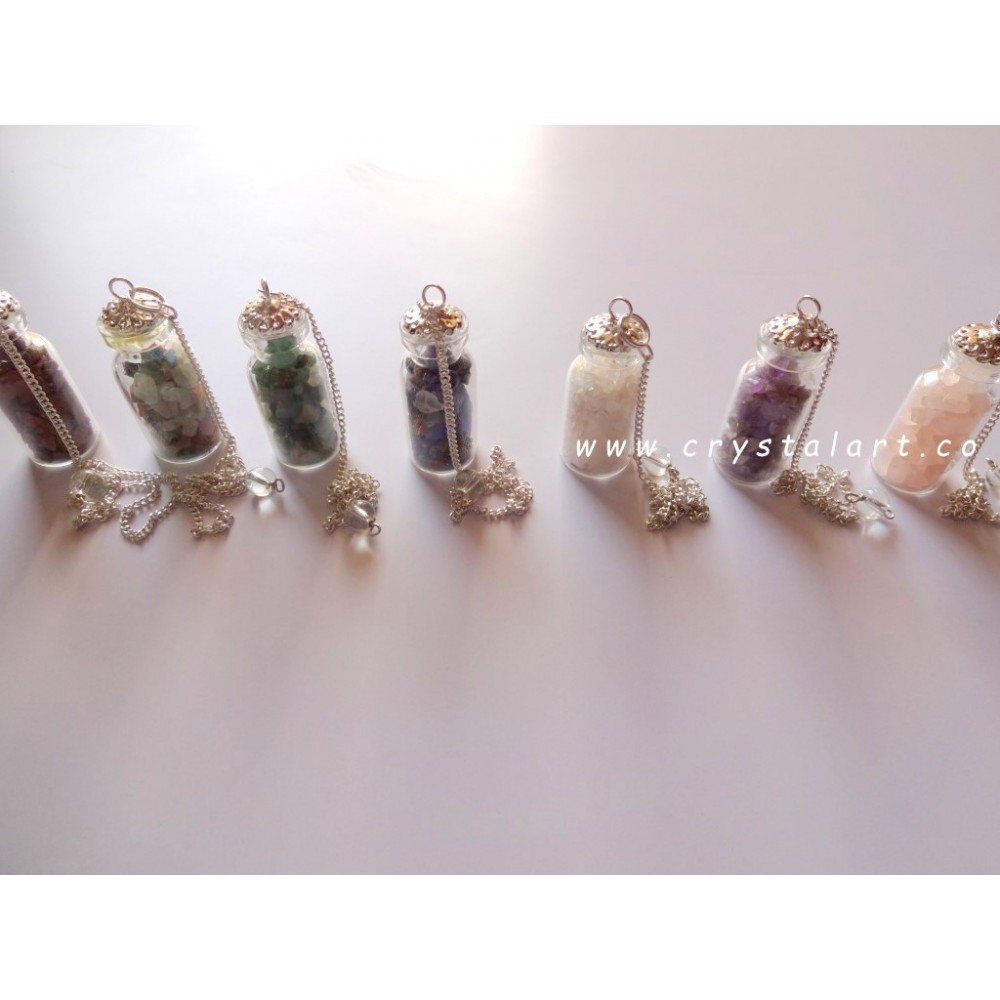 Seven Chakra Stone Chakra Chain Bottle Pendulum for Wholesale