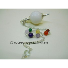 White King Agate Chakra Chain Ball Pendulum 