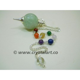 Green Aventurine Chakra Chain Ball Pendulum