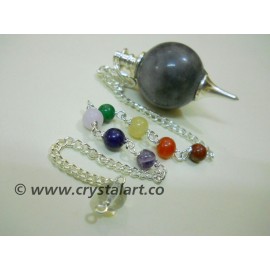 Iolite Chakra Chain Ball Pendulum