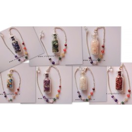 Mix Gemstone Chakra Chain Bottle Pendulum for Wholesale