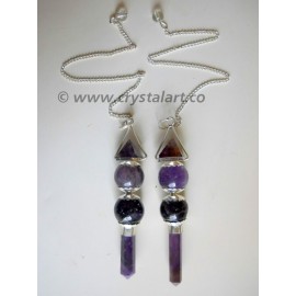 Amethyst Agate 3 Piece Pendulum