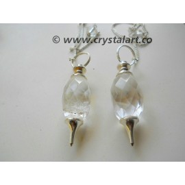 Crystal Quartz Faceted Lingam Pendulum