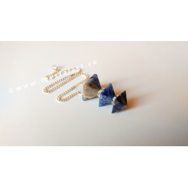 Sodalite Three Piece Pyramid Dowsing Pendulum