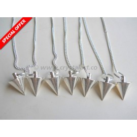 Silver Plane Cone Metal Pendulum