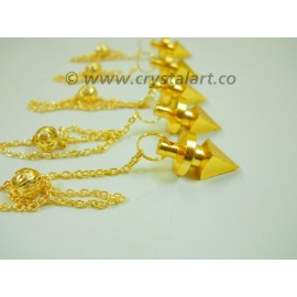 Small Size Golden Egyptian Faceted Metal Pendulum