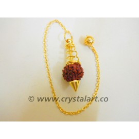 Rudraksha Spiral Metal Pendulum