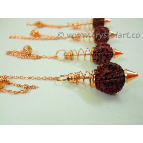 Rudraksha Spiral Copper Metal Pendulum