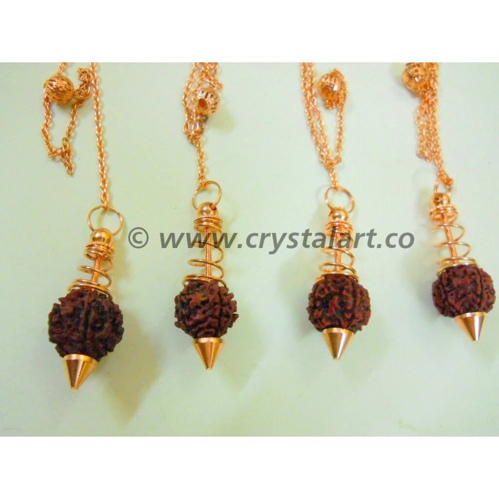 Rudraksha Spiral Copper Metal Pendulum