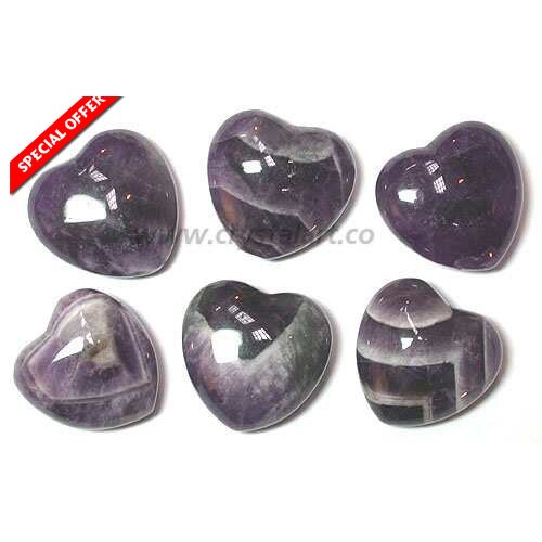 African Amethyst Loose Puffy Hearts