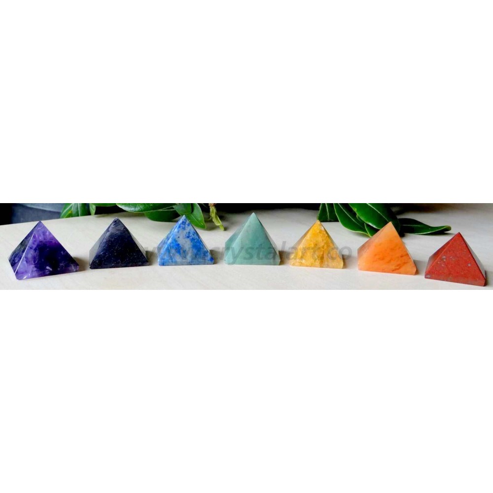 Seven Chakra Gemstone Pyramid