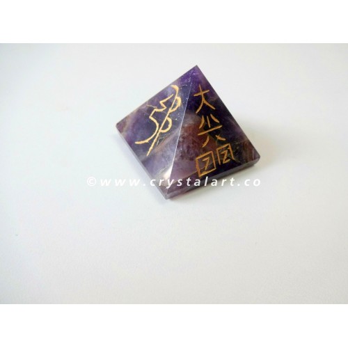 Amethyst Usui Reiki Pyramid Set