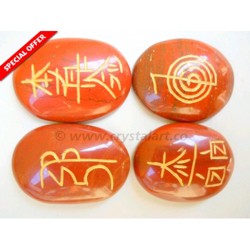 Red Jasper Agate Stone Reiki Cabochon Set