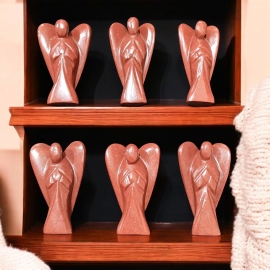 Red-Jasper Carved 2 Inch Angels