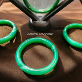 Green Aventurine Natural Stone Bangles Beautiful DIY Stones
