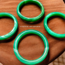 Green Aventurine Natural Stone Bangles Beautiful DIY Stones