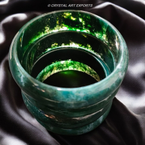 Moss Agate Natural Stone Bangles Beautiful DIY Stones