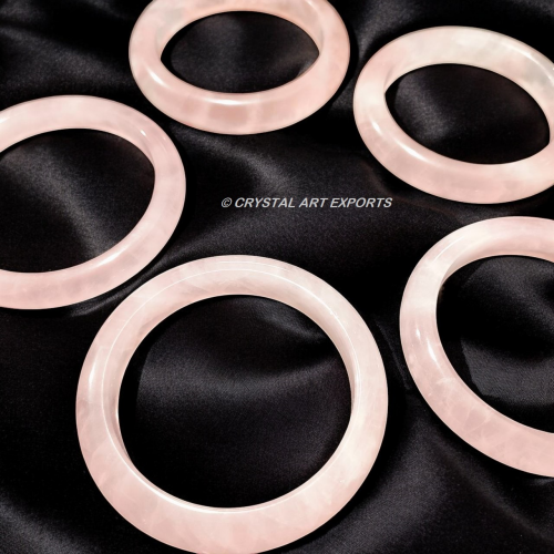 Rose Quartz Natural Stone Bangles Beautiful DIY Stones	