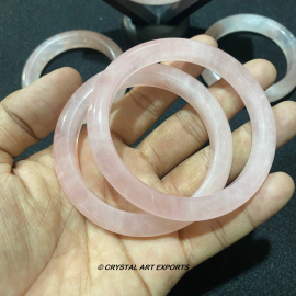 Rose Quartz Natural Stone Bangles Beautiful DIY Stones	