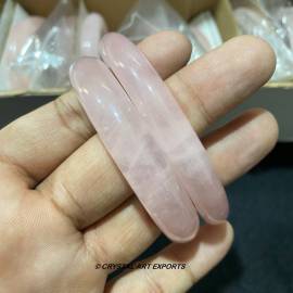 Rose Quartz Natural Stone Bangles Beautiful DIY Stones	