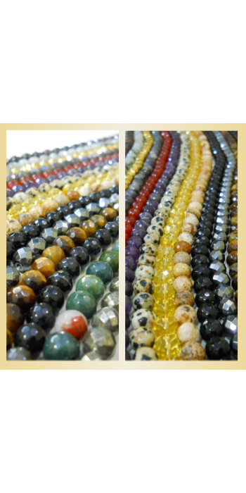 Fully Faceted Stone Beads Strings