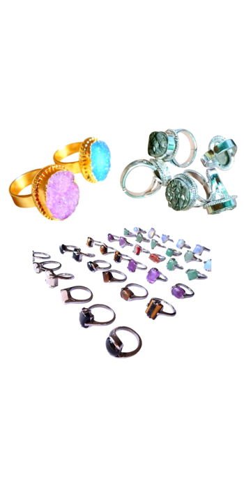 Gemstone Free Size Finger Rings