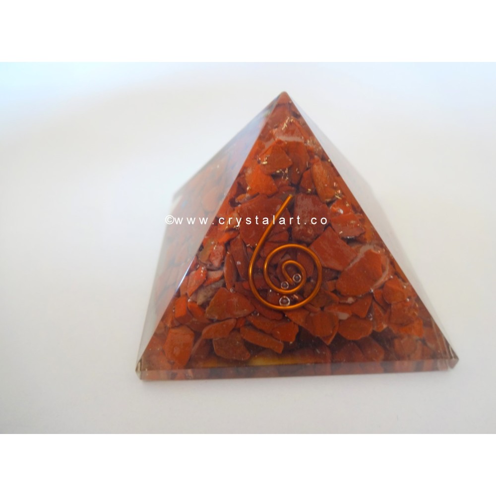 Red Jasper Agate Orgone Energy Pyramid