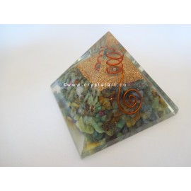 Ruby Zoisite With Crystal Point Orgone Pyramid