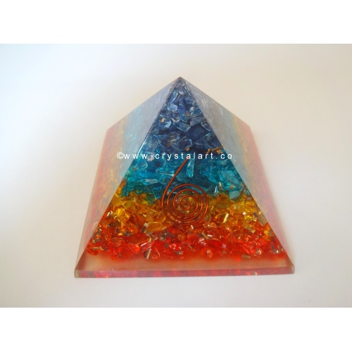 Chakra Layer Orgone Pyramid