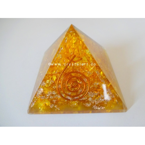 Citrine Big Size Orgone Pyramid