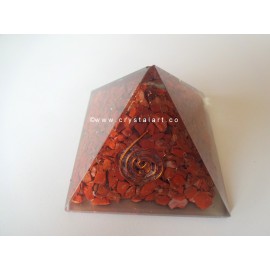 Red Jasper Agate Orgone Energy Pyramid