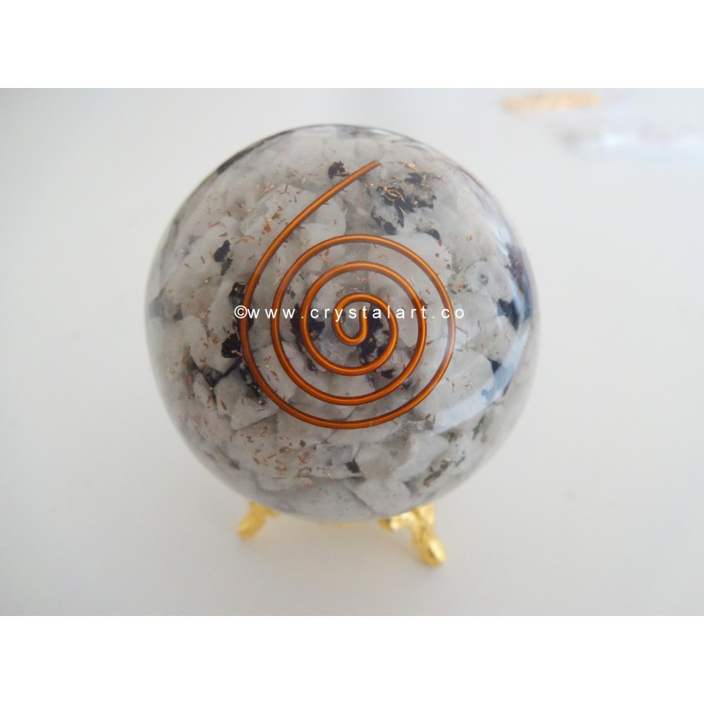 Rainbow Moonstone Orgone Spheres