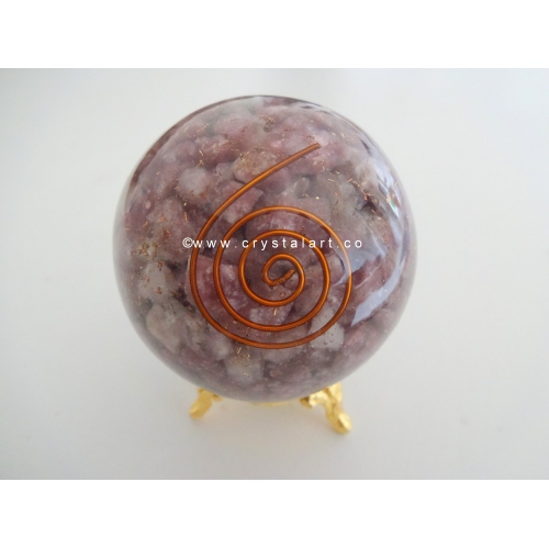 Lepidolite Orgone Spheres