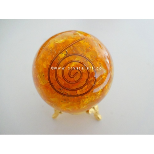 Citrine Orgone Spheres