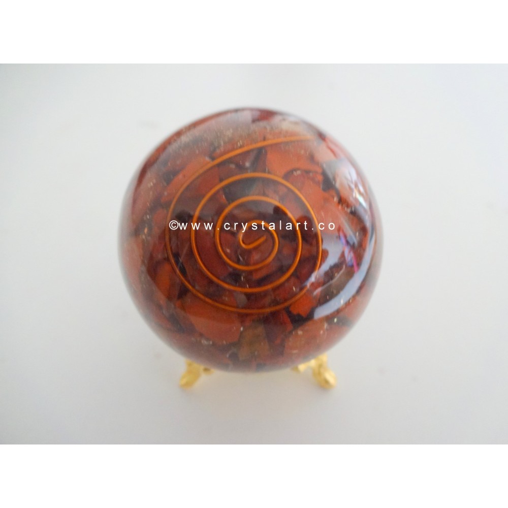 Red Jasper Agate Orgone Spheres