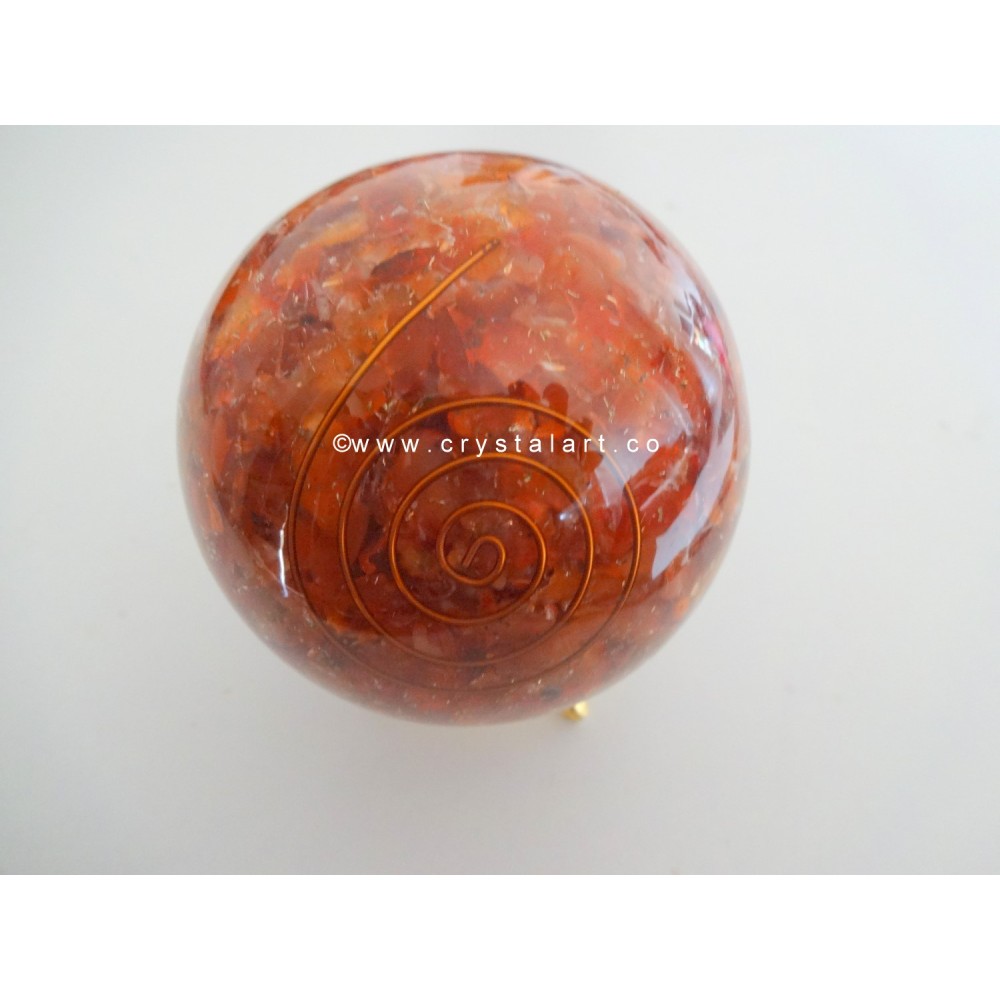 Red Carnelian Orgone Spheres