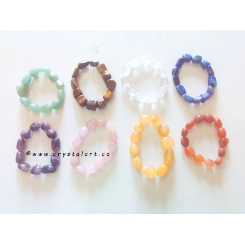 Mix Gemstone Tumbled Stone Bracelets