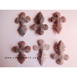 Round Shape Cross Carving Arrowheads