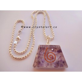 Amethyst Orgone Pendants with Chain