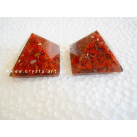 Red Jasper Agate Loose 30-32 mm Orgone Small Pyramid