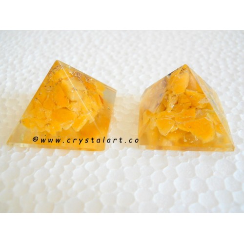 Yellow Aventurine Loose 30-32 mm Orgone Small Pyramid