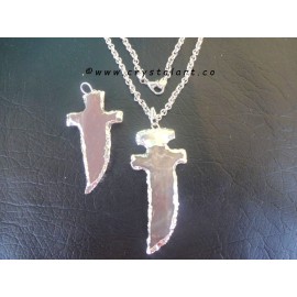 Native American Sword Silver plated Arrowhead Pendants with chain