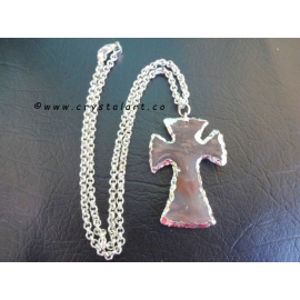 Fengshui Cross Shape Silver plated Arrowhead Pendants with chain