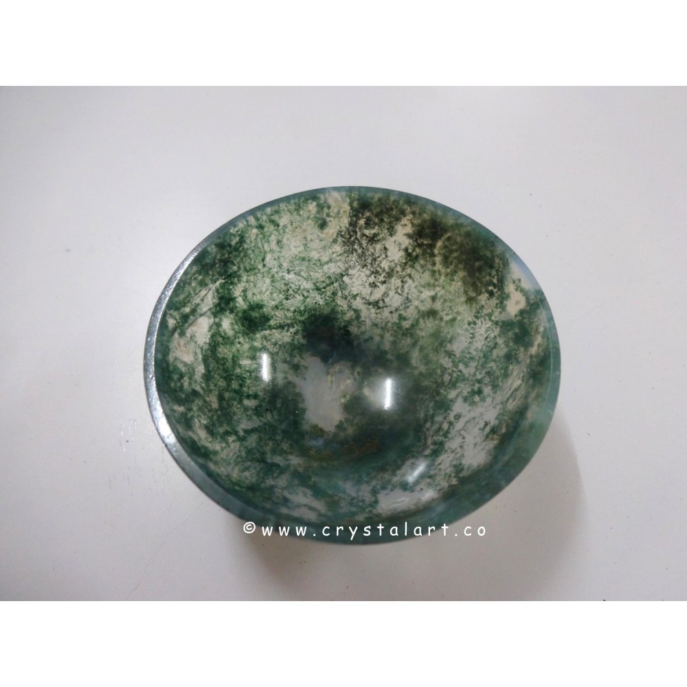 Green Moss 3 inch Agate Bowl