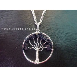 Blue Goldstone Stone Tree of Life Pendants without Chain