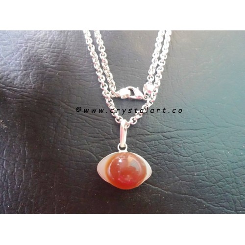 Red Banded Onyx Cats Eye Natural Pendants